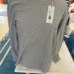 Vineyard Vines Heather Gray Pocket Tee